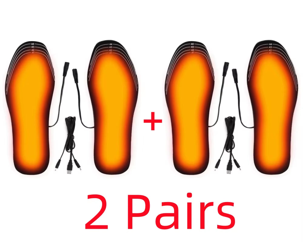 USB Heated Insoles Shoe Electric Foot Warming Pad Feet Warmer Sock Pad Mat Winter Outdoor Sports Heating Insole Winter Warm
