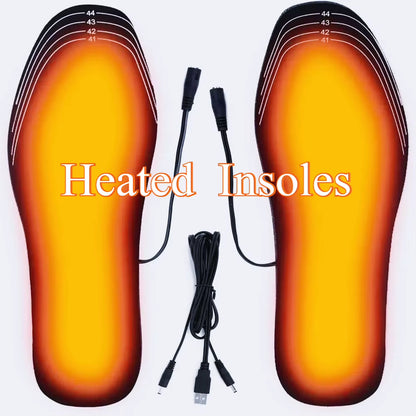 USB Heated Insoles Shoe Electric Foot Warming Pad Feet Warmer Sock Pad Mat Winter Outdoor Sports Heating Insole Winter Warm