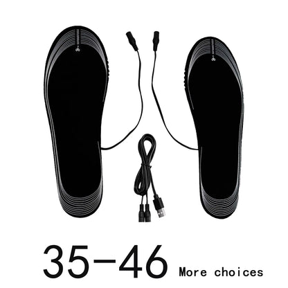 USB Heated Insoles Shoe Electric Foot Warming Pad Feet Warmer Sock Pad Mat Winter Outdoor Sports Heating Insole Winter Warm